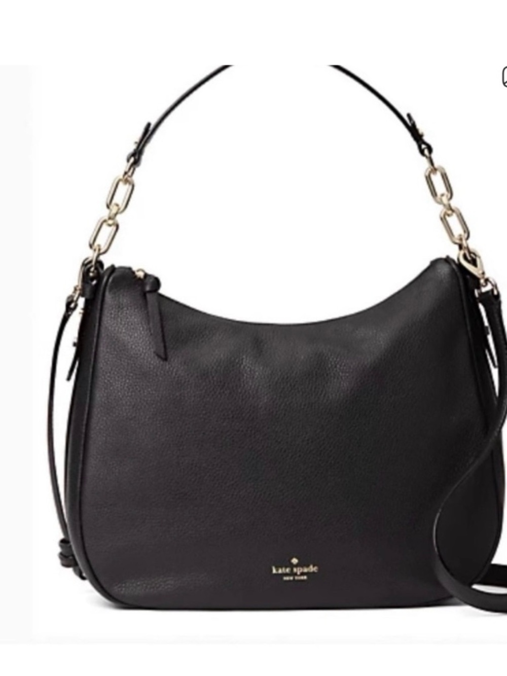 kate spade. Vivian mulberry St.  Black Pebbled Leather bag.
